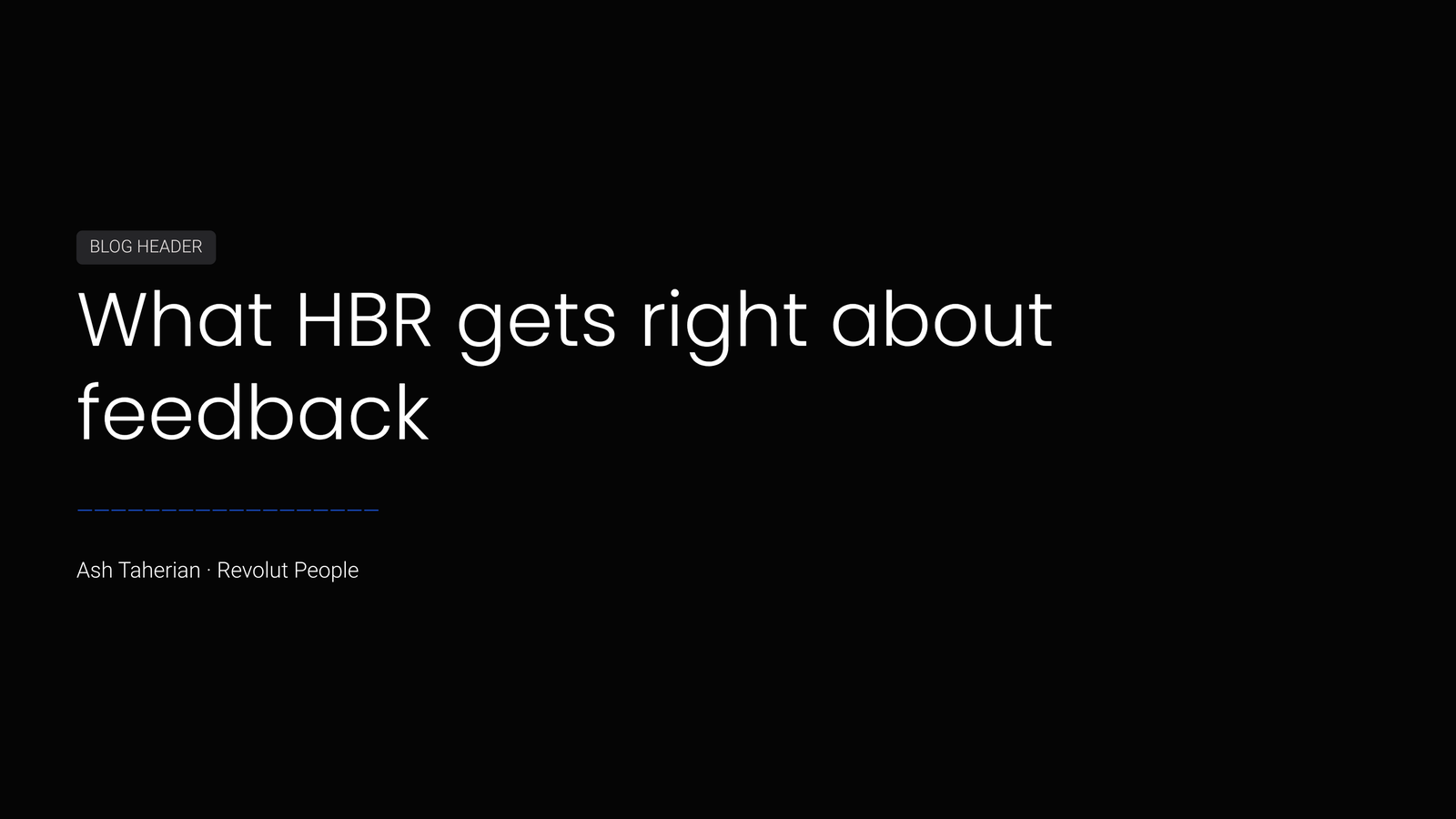 HBR: when feedback crosses the line — continuous Feedback and 1:1s